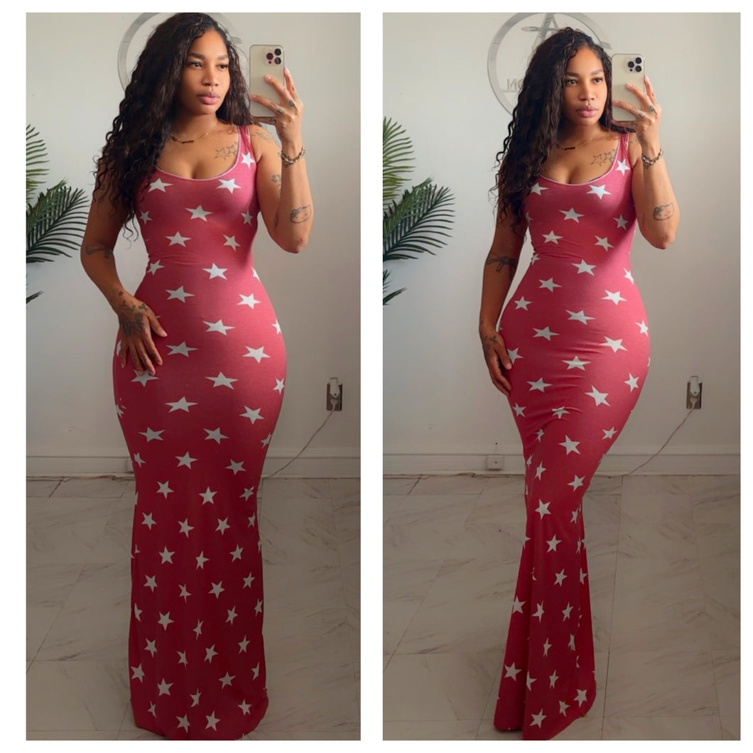 Star maxi dress