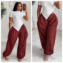 Cognac swish barrel pants