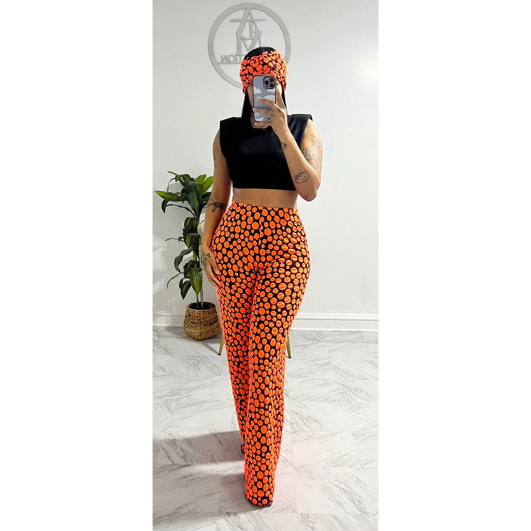 Orange/black Fruity pebble pants
