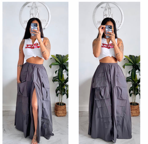 Maxi cargo skirt