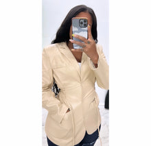 Tie me up Leather blazer (46)